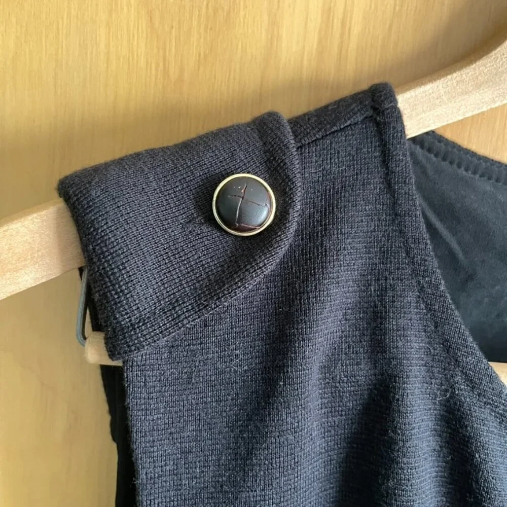 Tory Burch Declan Dress Wool Blend Black